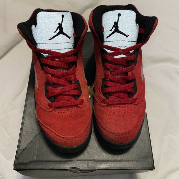 Jordan 5 Retro Raging Bull Red Size 1Y Kids FAST SHIPPING
